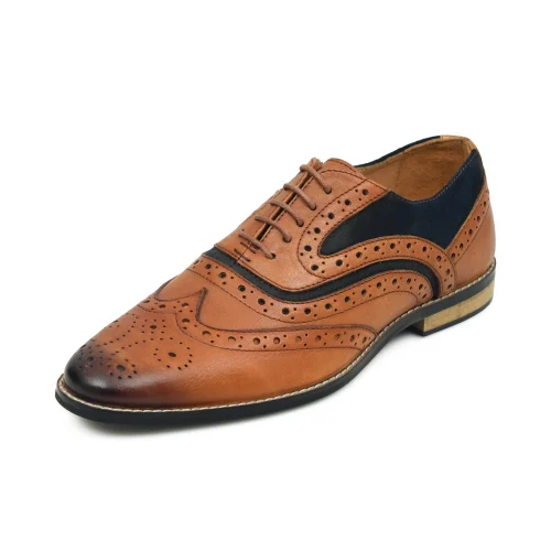 MEN TAN LACE ON FORMAL LEATHER SHOE