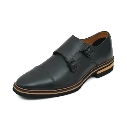 MEN BLACK SLIP ON FORMAL LEATHER SHOES