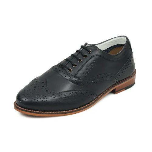 MEN BLACK LEATHER FORMAL SHOES